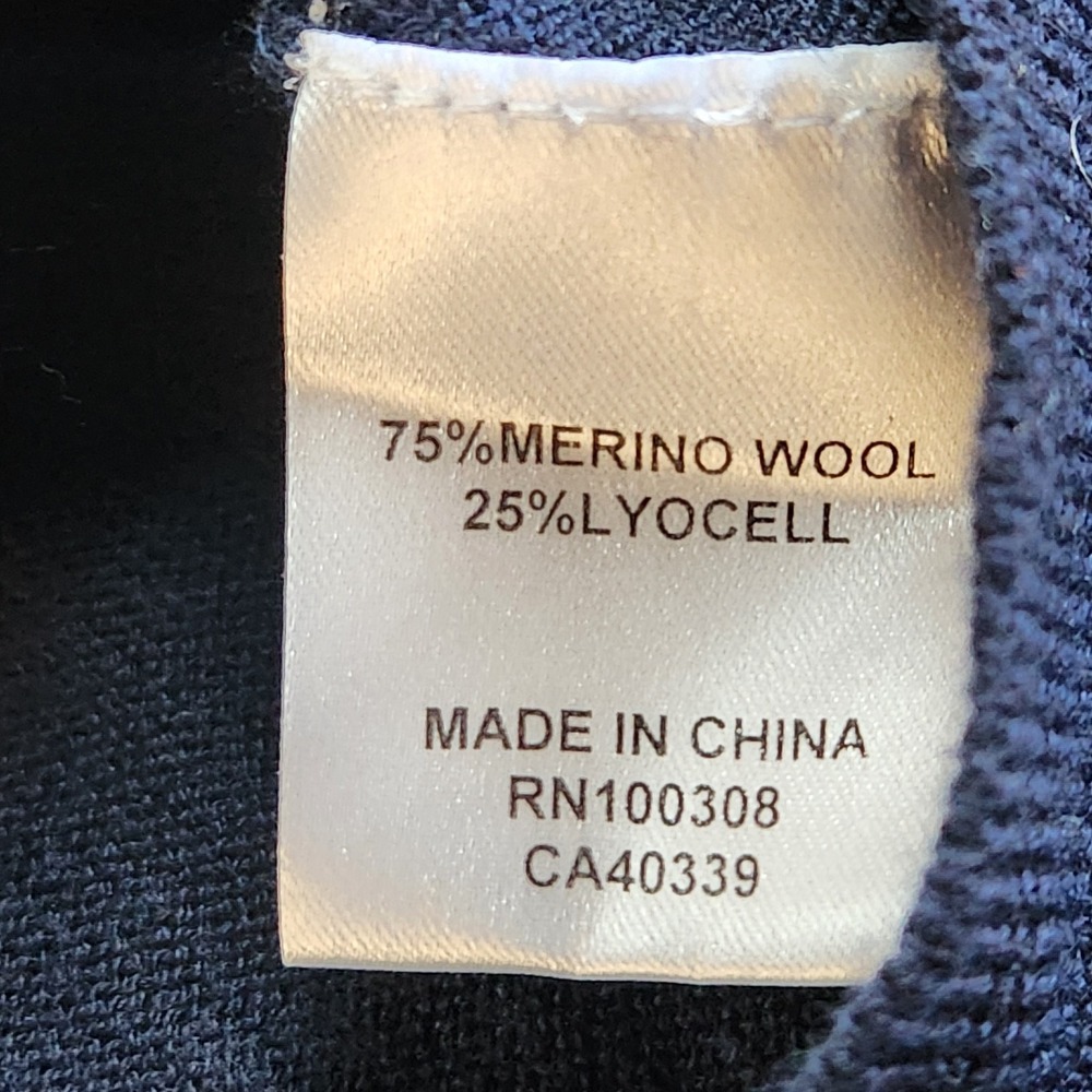 PETER MILLAR Merino Wool Pullover Sweater Mens XL Blue V-neck Long Sleeve NEW - Picture 6 of 6